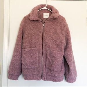 Elodie Purple-Pink Faux Teddy Jacket